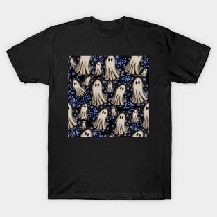 Spooky Ghost Pattern T-Shirt